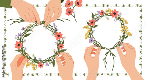 Crafting Floral Wreaths: Handcrafted Spring Decorations