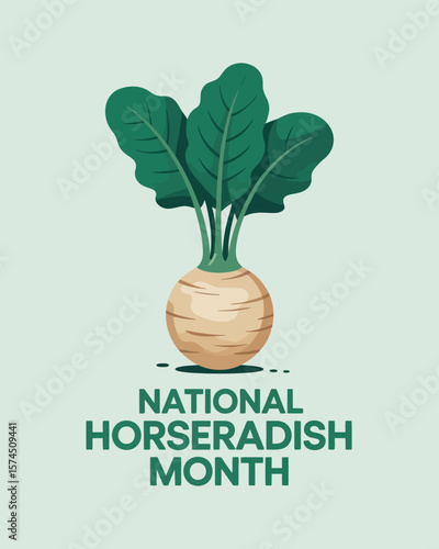National Horseradish Month, Honoring the Bold Flavors of the Horseradish Root and Its Culinary Uses design
