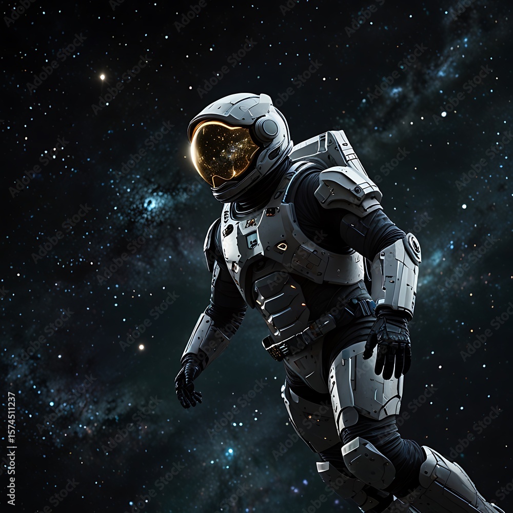 Fototapeta premium astronaut on the moon