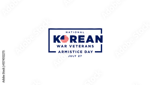 Vector art of national korean war veterans armistice day is celebrated on july 27