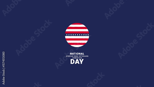 Vector art of celebrating national korean war veterans armistice day with patriotic symbol