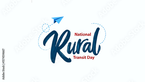 Vector art of celebrate national rural transit day with accessible transportation