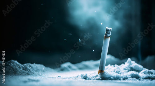 cigarette in the snow