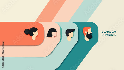 Vector art of celebrating global day of parents with family and togetherness