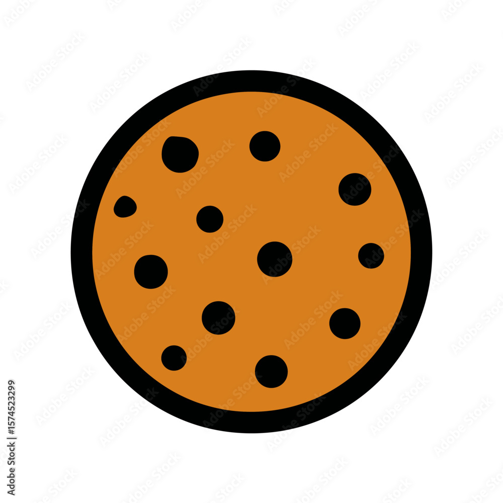 Fototapeta premium Delicious cookie displays treat isolated white background sweetness