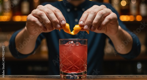bartender with cocktail