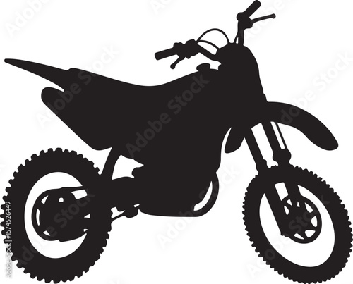 Motorbike Silhouette for Off-Road Racing Design.