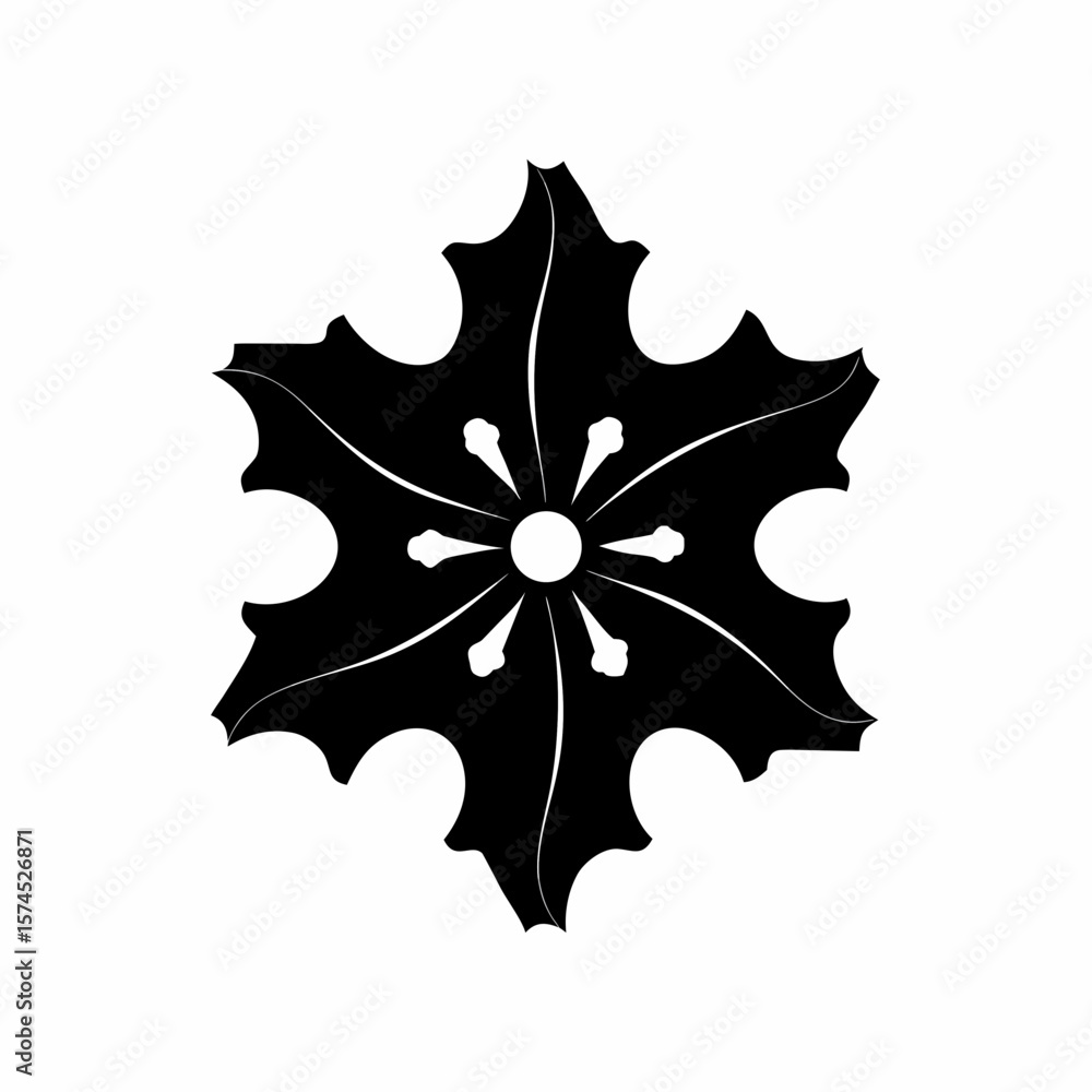 Fototapeta premium unique Tumbleweed silhouette illustration isolated on white background