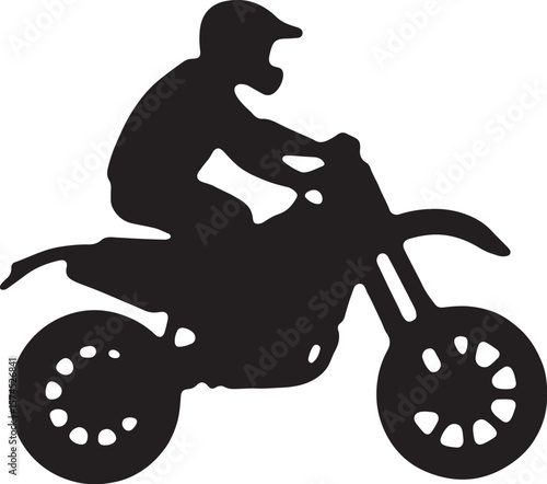 Motorbike Silhouette for Off-Road Racing Design