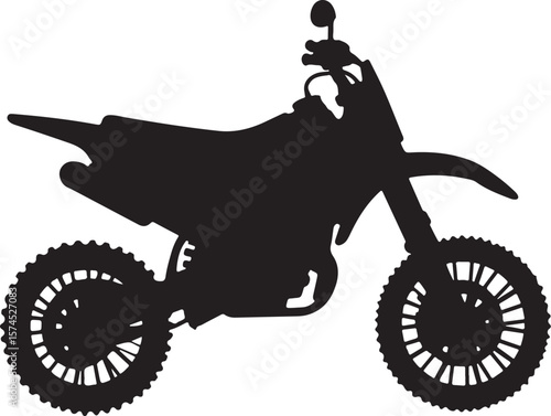 Motorbike Silhouette for Off-Road Racing Design.