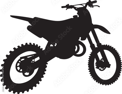 Motorbike Silhouette for Off-Road Racing Design.