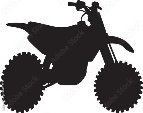 Motorbike Silhouette for Off-Road Racing Design.