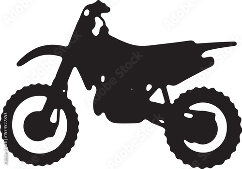 Motorbike Silhouette for Off-Road Racing Design.