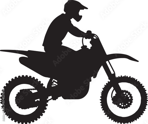 Motorbike Silhouette for Off-Road Racing Design.