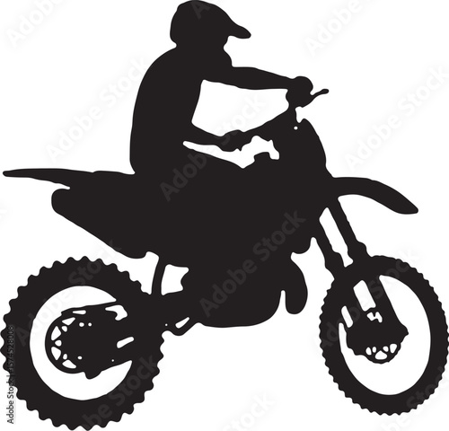 Motorbike Silhouette for Off-Road Racing Design.