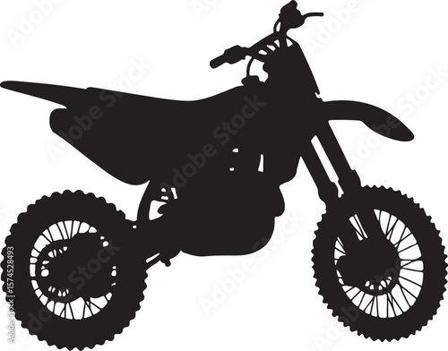 Motorbike Silhouette for Off-Road Racing Design.