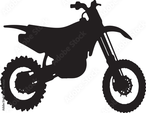 Motorbike Silhouette for Off-Road Racing Design.