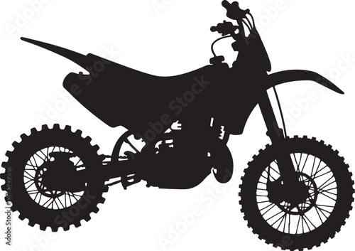 Motorbike Silhouette for Off-Road Racing Design.