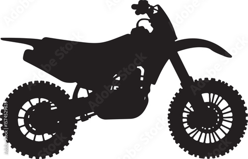 Motorbike Silhouette for Off-Road Racing Design.