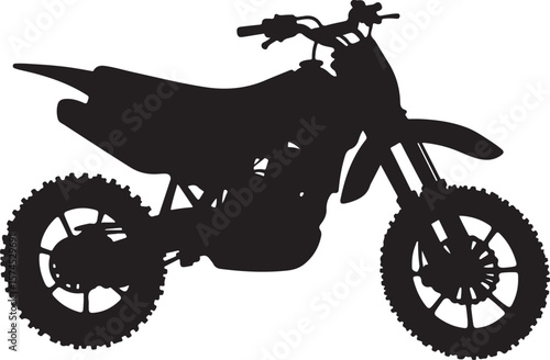 Motorbike Silhouette for Off-Road Racing Design.