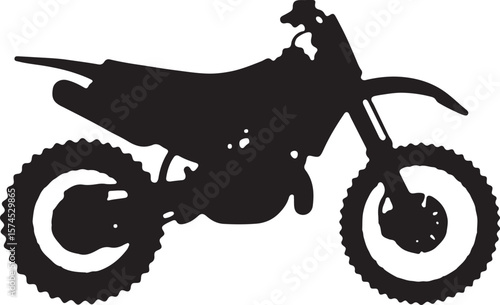 Motorbike Silhouette for Off-Road Racing Design.