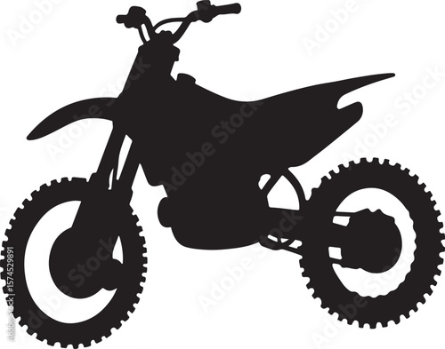 Motorbike Silhouette for Off-Road Racing Design.
