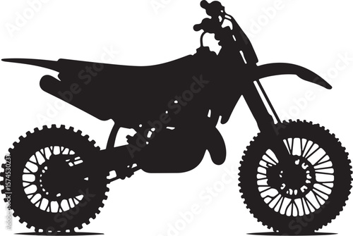 Motorbike Silhouette for Off-Road Racing Design.