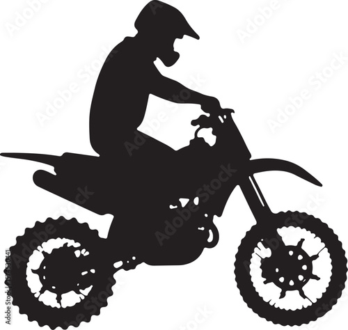 Motorbike Silhouette for Off-Road Racing Design.
