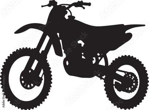 Motorbike Silhouette for Off-Road Racing Design.