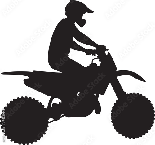 Motorbike Silhouette for Off-Road Racing Design.