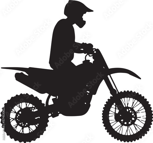 Motorbike Silhouette for Off-Road Racing Design.