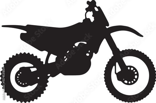 Motorbike Silhouette for Off-Road Racing Design.