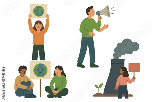 Raising awareness about environmental issues through protests and activism in a community setting