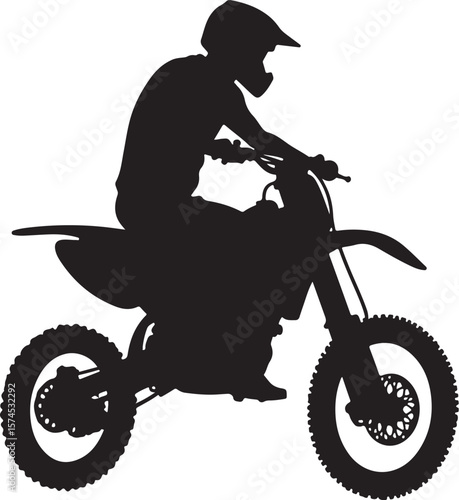 Motorbike Silhouette for Off-Road Racing Design.