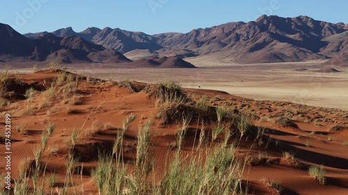 Views of Namib Desert Landscape in Namibia 4K