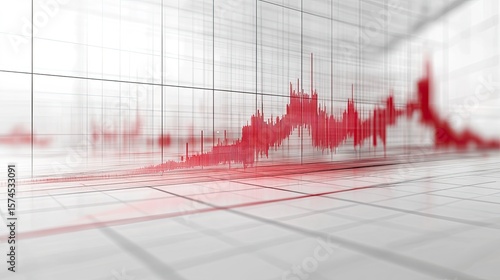 Abstract graph chart showing rising trends