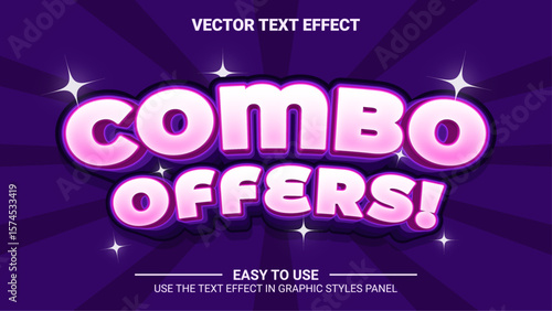 3d combo offers editable text effect
