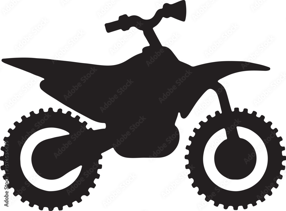 Fototapeta premium Motorbike Silhouette for Off-Road Racing Design.