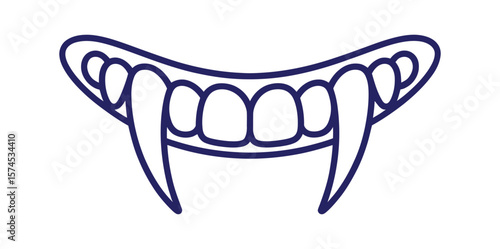 Vampire Teeth Icon. Simple Vampire teeth icon for social media, app and web design. Vector illustration.Tooth or teeth icons for dentistry clinic, toothpaste and dental mouthwash. 