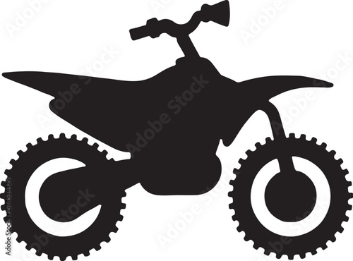Motorbike Silhouette for Off-Road Racing Design.