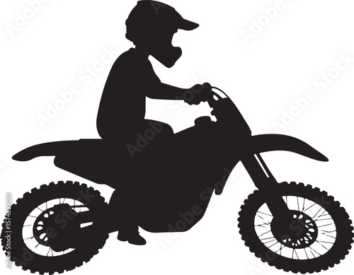 Motorbike Silhouette for Off-Road Racing Design