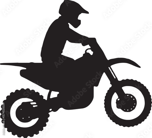 Motorbike Silhouette for Off-Road Racing Design