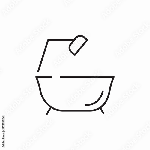 bathtube bathroom icon sign vector