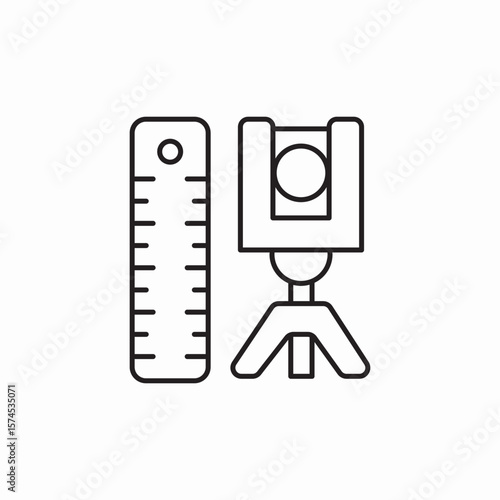 area measurment icon sign vector