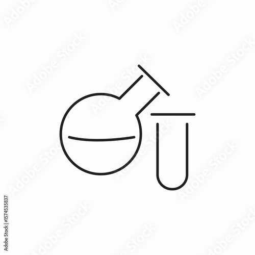 flask chemistry experiment icon sign vector