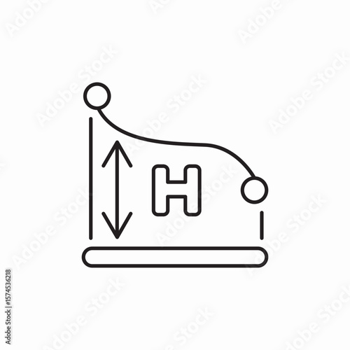 height size icon sign vector