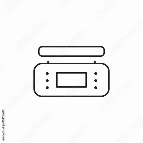 kitchen scales icon sign vector