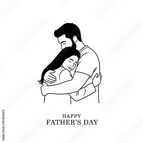 A heartwarming image of a father embracing his child, symbolizing love, family bonds, and the celebration of paternal affection.