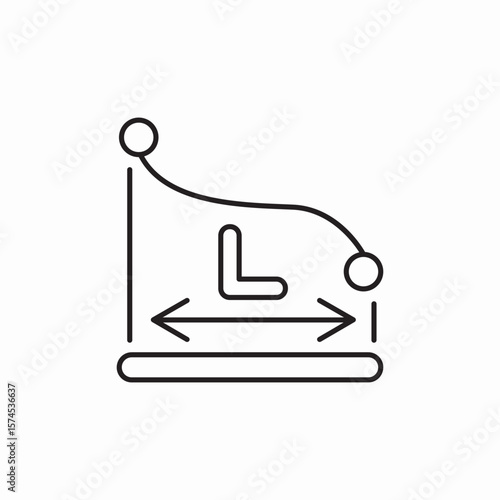 length size icon sign vector