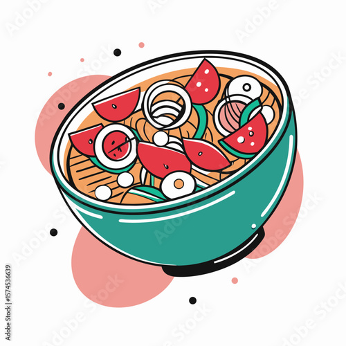 Colorful Salsa Bowl for National Hispanic Heritage Month Celebrations, Cultural Events, Food Blogs, and Recipe Articles  